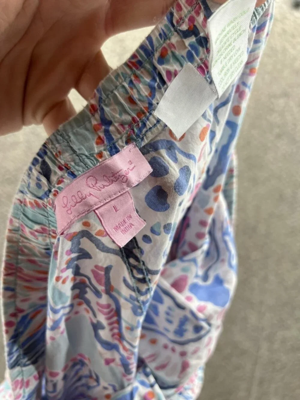 Lilly Pulitzer Pants Women Large Multicolor Paisley Twill Capri Crop Lightweight